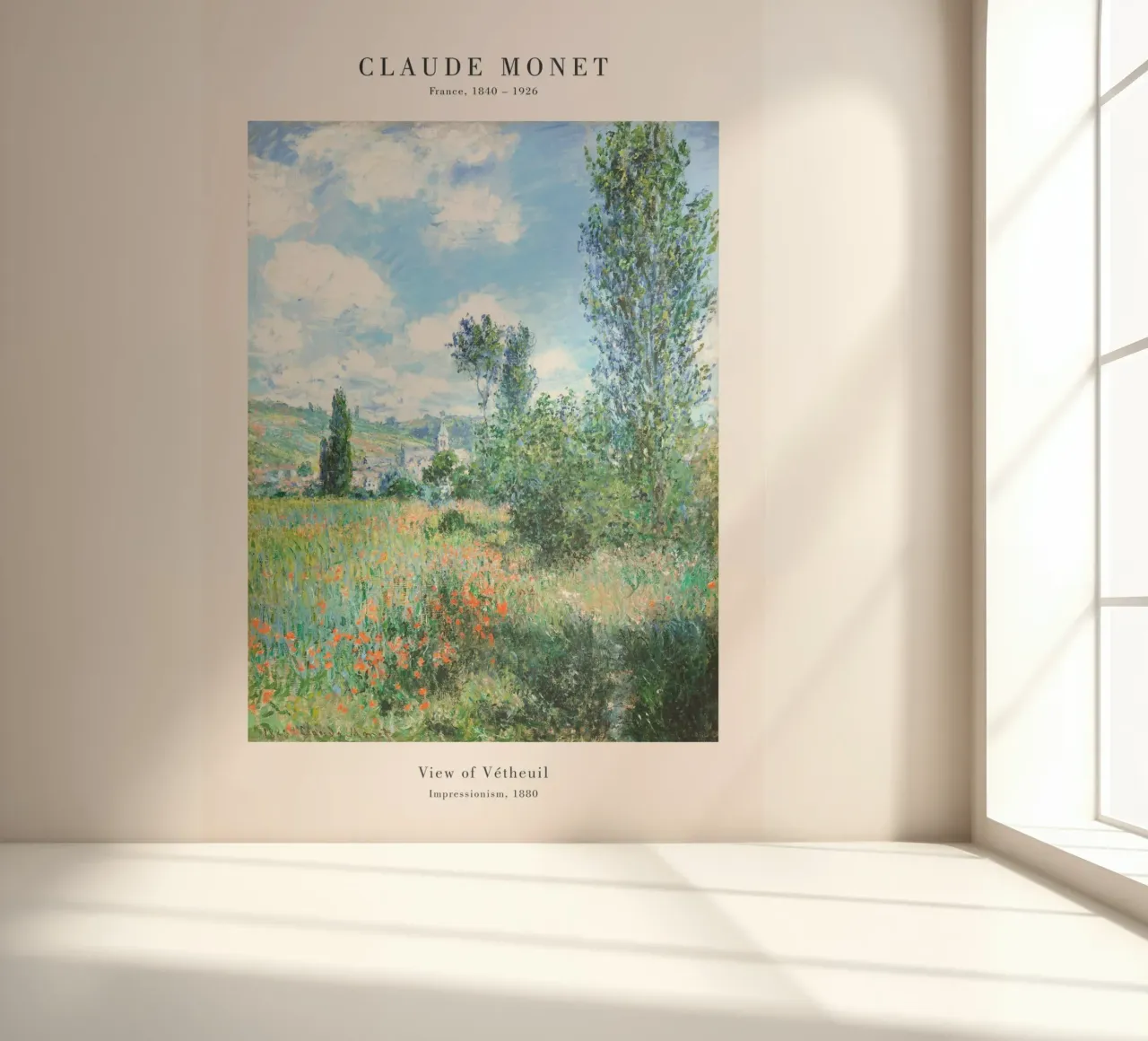 Claude Monet - View of Vetheuil photo wallpaper by Old Masters