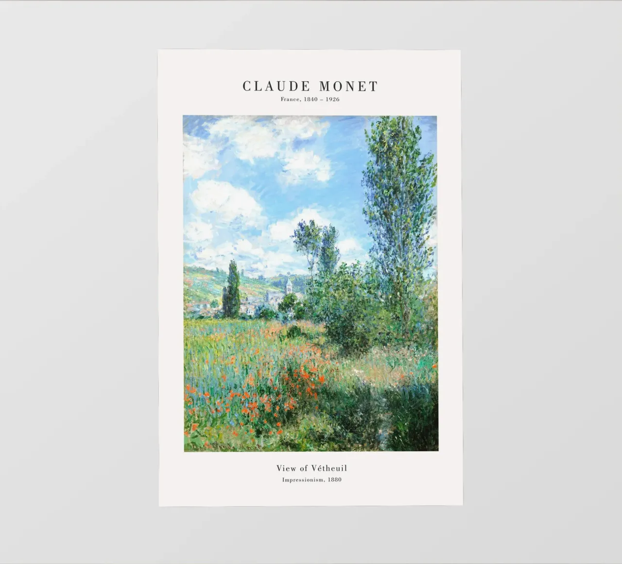 Claude Monet - Vue de Vetheuil bâche pvc de Old Masters