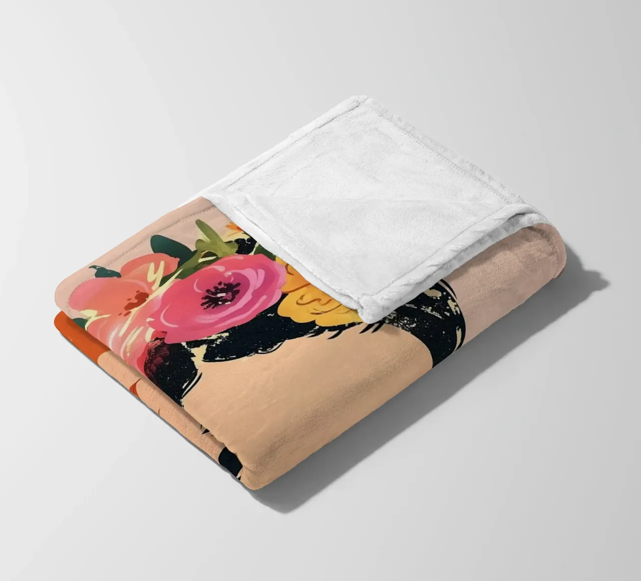 Frida Creativa e colorata coperta in pile da Carinaprint