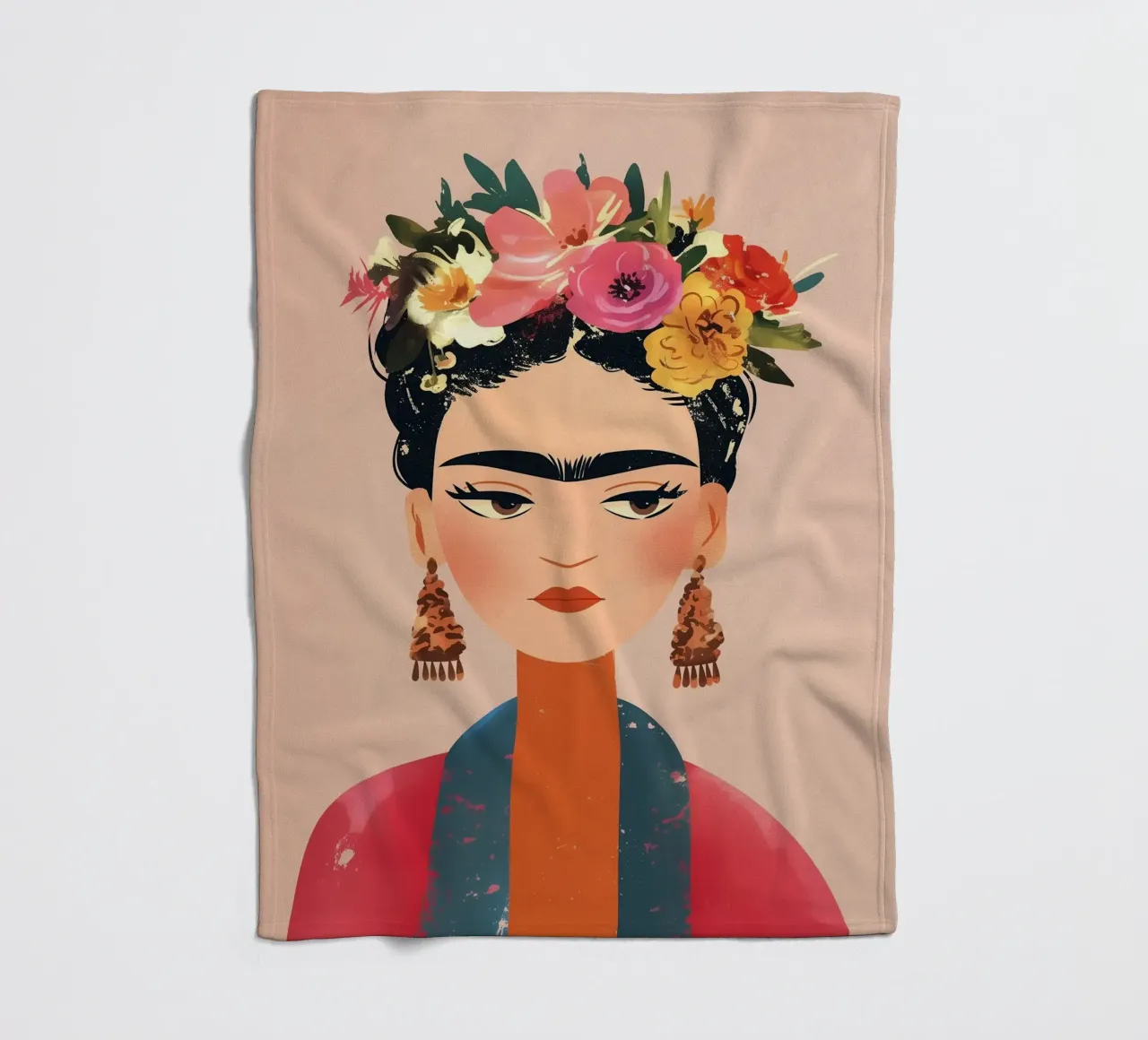 Frida Créative et colorée plaid polaire de Carinaprint