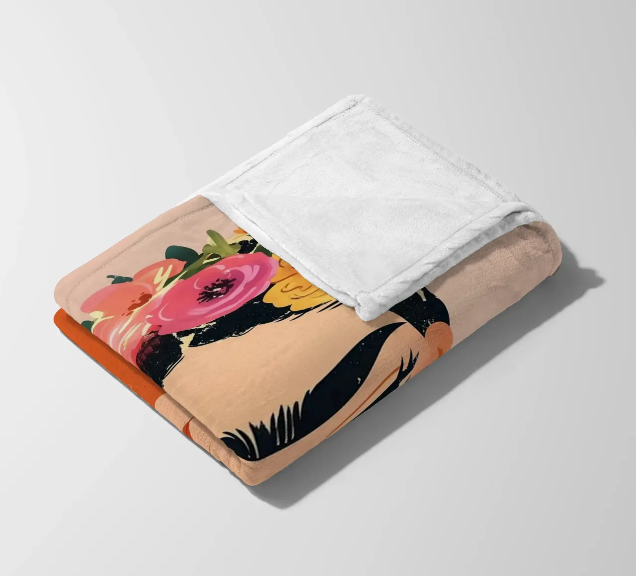 Frida Creativa e colorata coperta in pile da Carinaprint