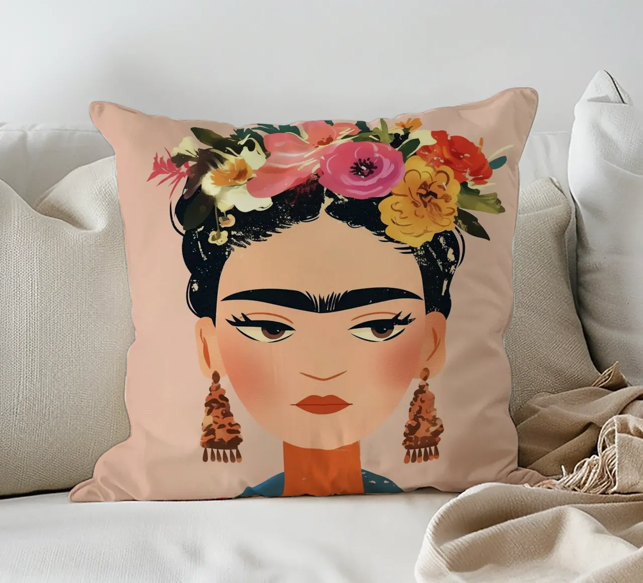 Frida Creativa e colorata cuscino da Carinaprint