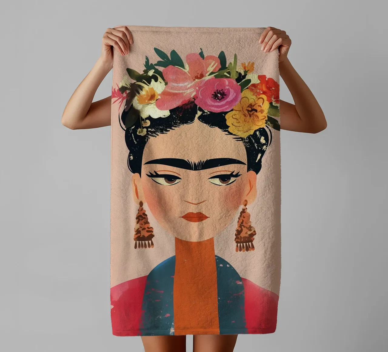 Frida Créative et colorée serviette de bain de Carinaprint