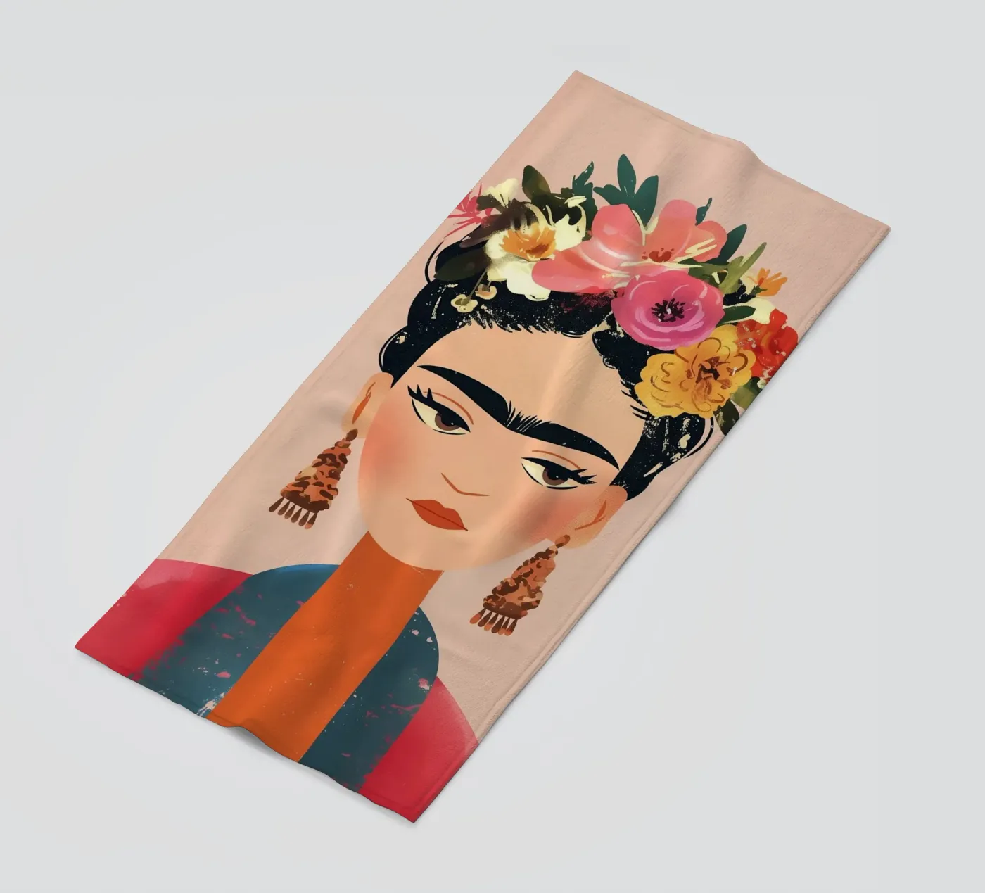 Frida Creativa e colorata telo mare da Carinaprint