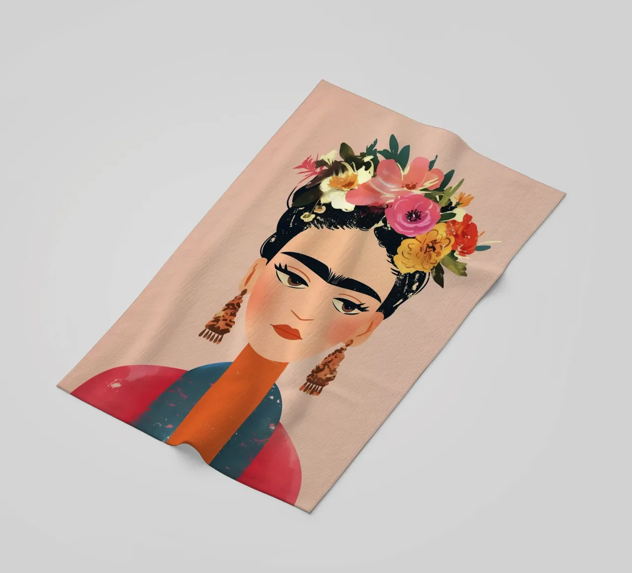 Frida Creativa e colorata telo mare da Carinaprint