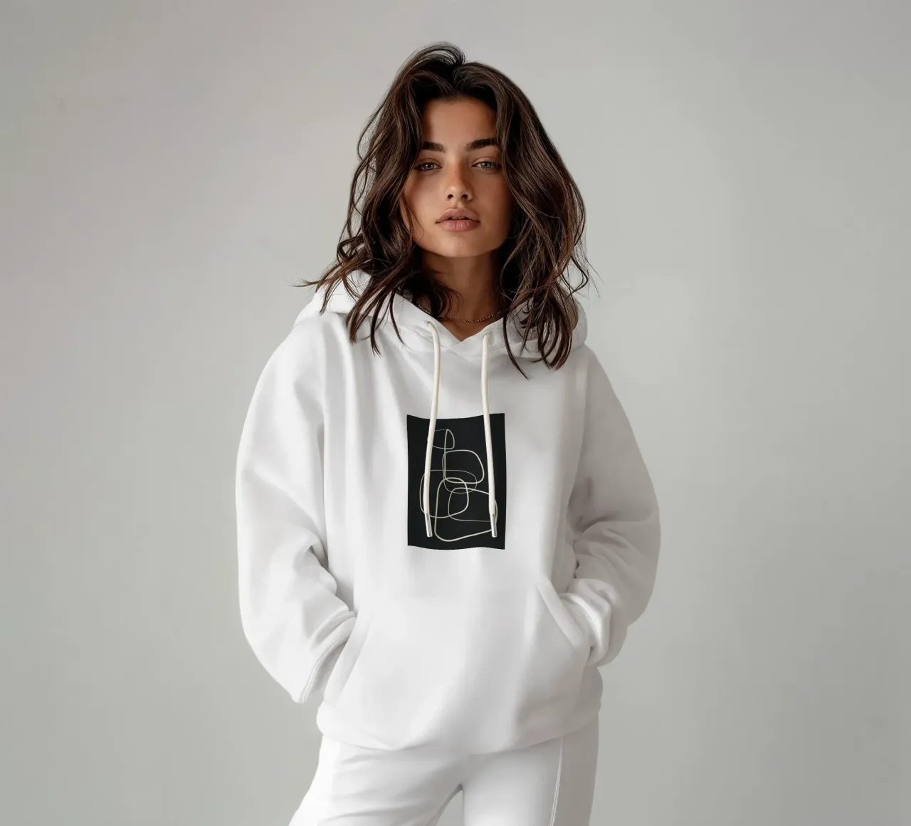 Abstract Lines 02 hoodie by Flow Line