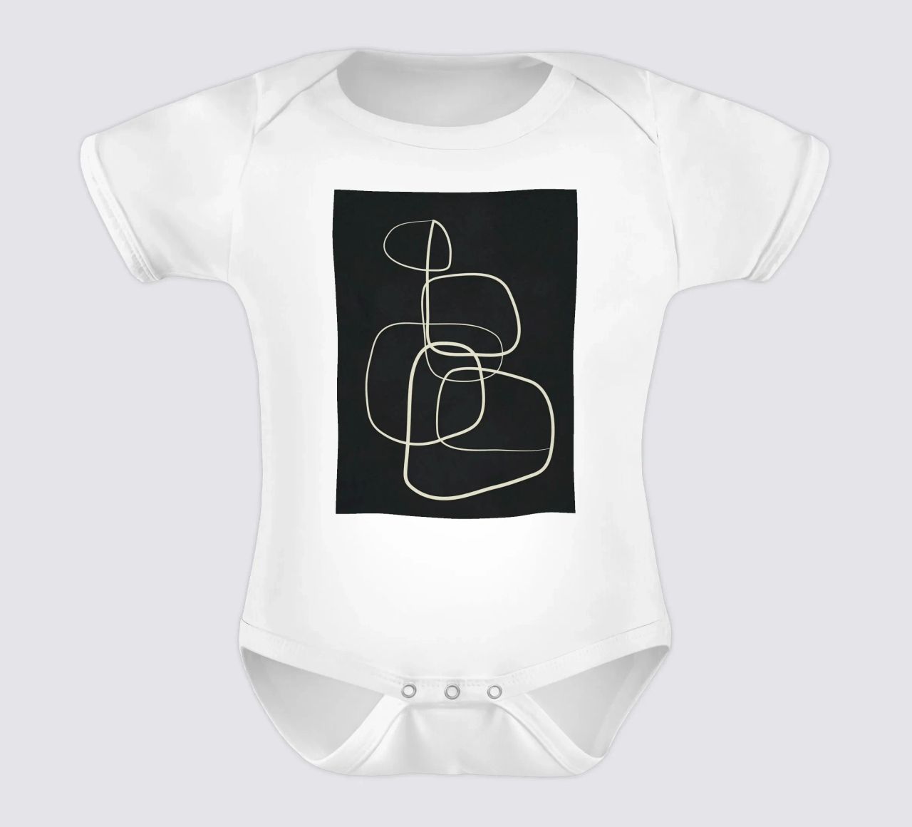Abstract Lines 02 body neonato maniche corte da Flow Line