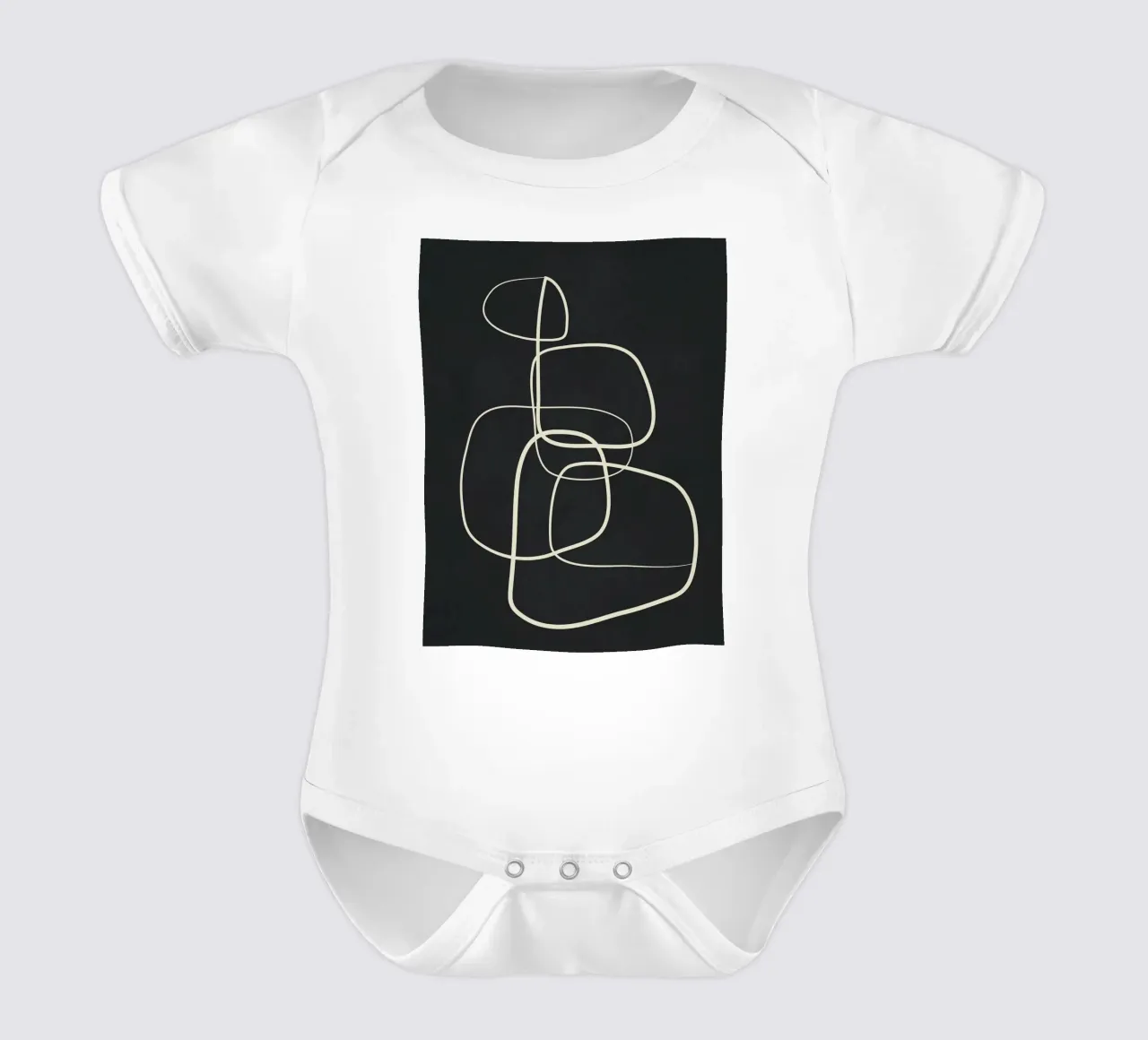 Abstract Lines 02 body neonato maniche corte da Flow Line