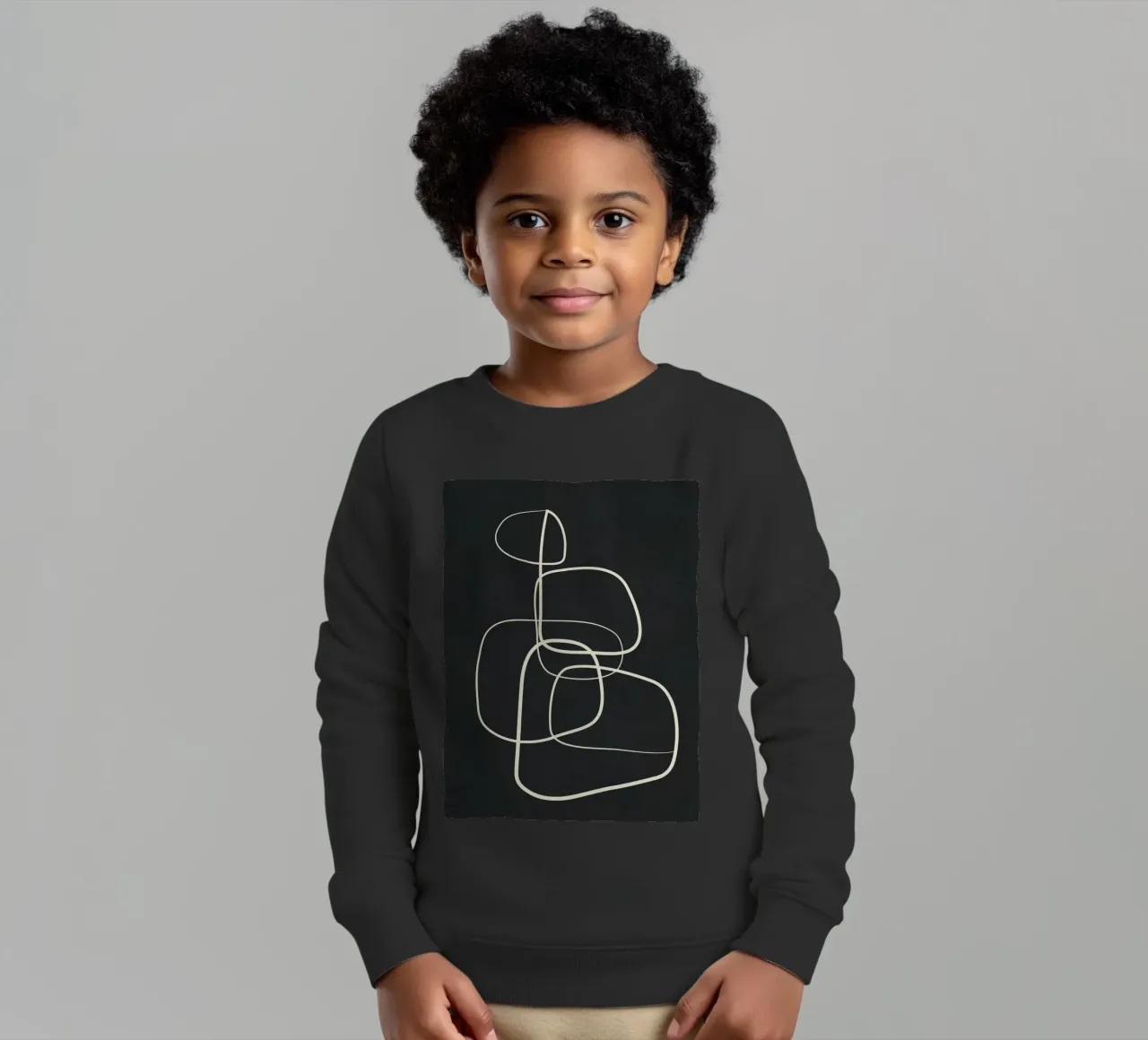 Abstract Lines 02 felpa bambino da Flow Line