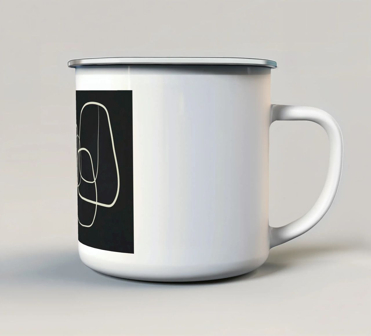 Abstract Lines 02 tazza in smalto da Flow Line