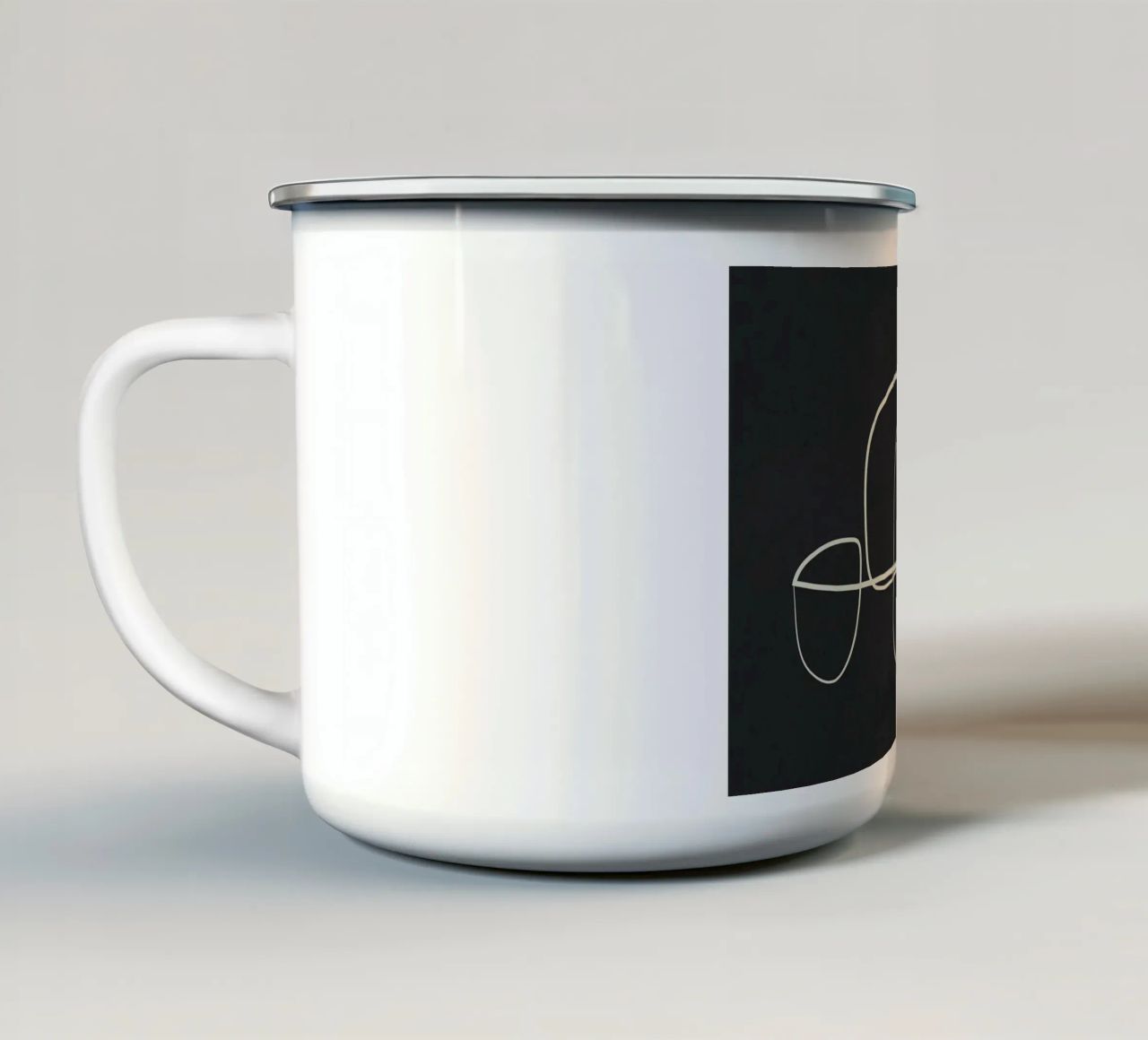 Abstract Lines 02 tazza in smalto da Flow Line