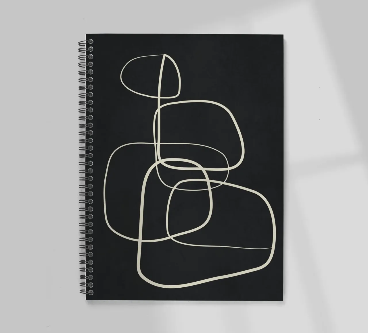 Abstract Lines 02 spiral notebook by Flow Line