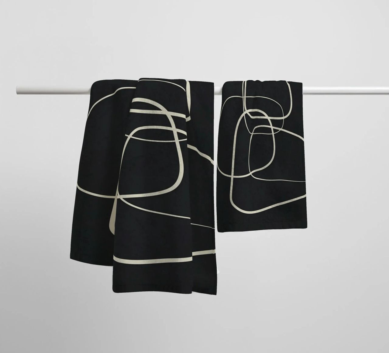 Abstract Lines 02 asciugamano da bagno da Flow Line