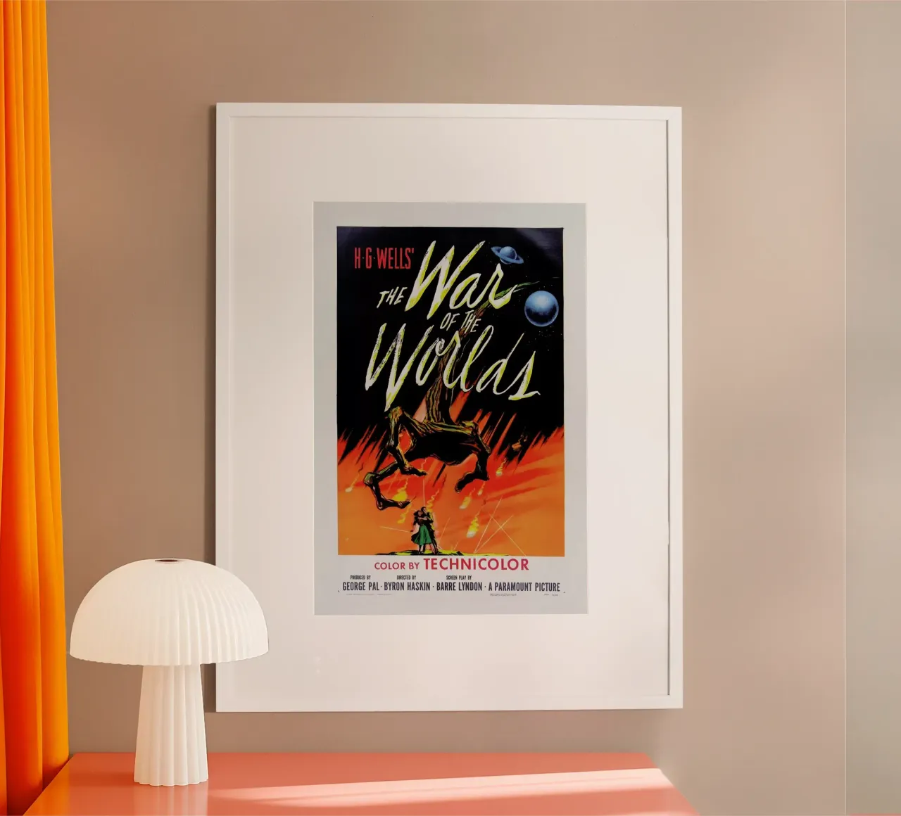 ‘The War of the Worlds’ Retro Movie Poster carta hahnemühle da Gallery Print and Art Limited