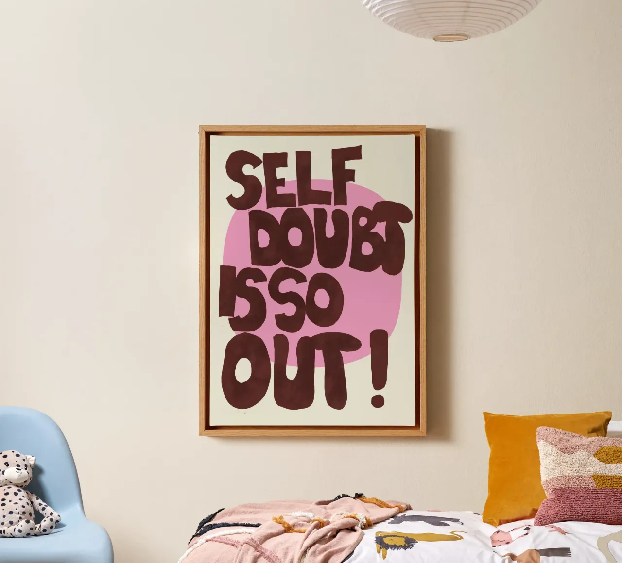 Self doubt is so out! tela con Cornice a cassetta da thesoulhugclub