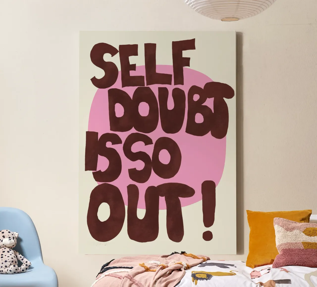 Self doubt is so out! tela con Cornice a cassetta da thesoulhugclub