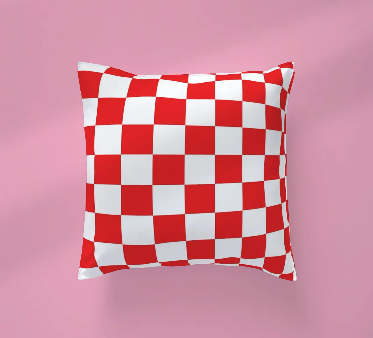 Red Square Tile Art cuscino da galihstudio
