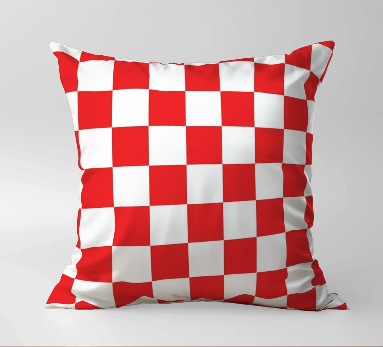 Red Square Tile Art cuscino da galihstudio