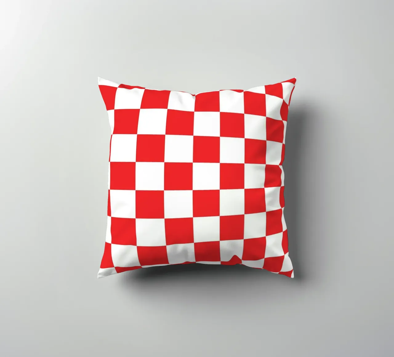 Red Square Tile Art cuscino da galihstudio