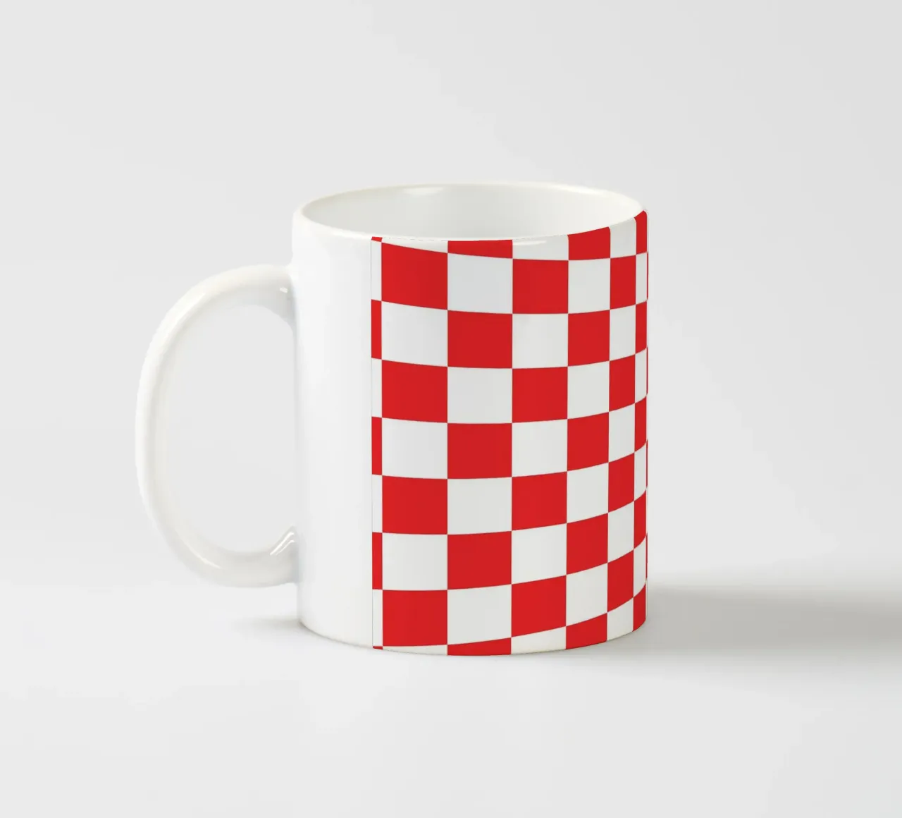 Red Square Tile Art tazza in ceramica da galihstudio