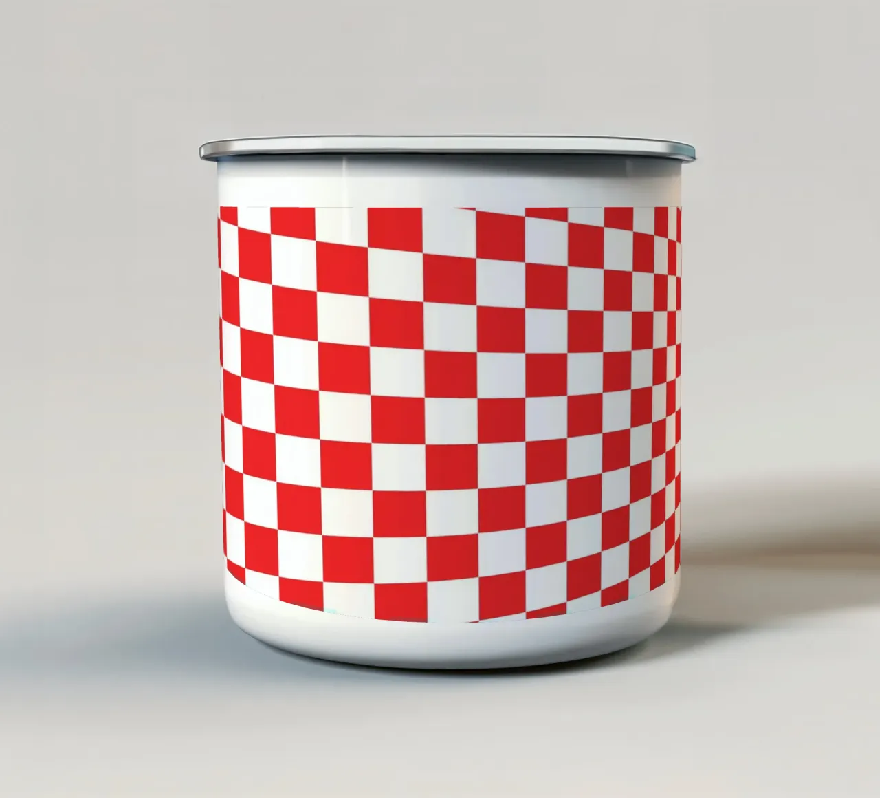 Red Square Tile Art tazza in smalto da galihstudio