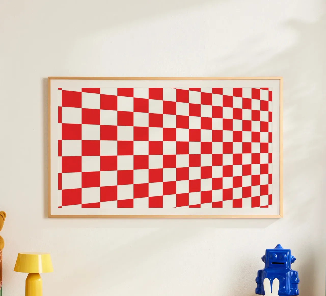 Red Square Tile Art carta hahnemühle da galihstudio