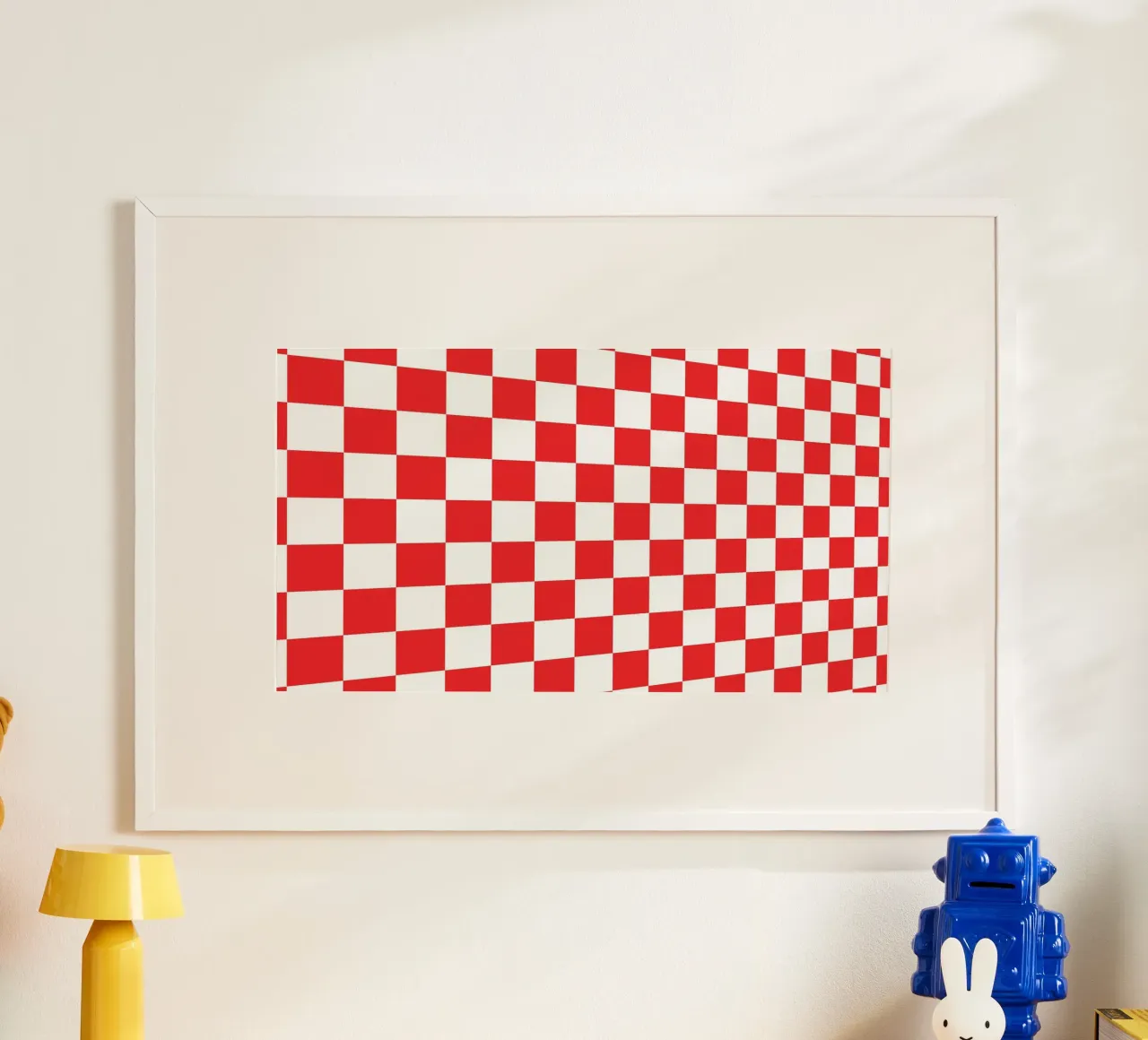 Red Square Tile Art carta hahnemühle da galihstudio
