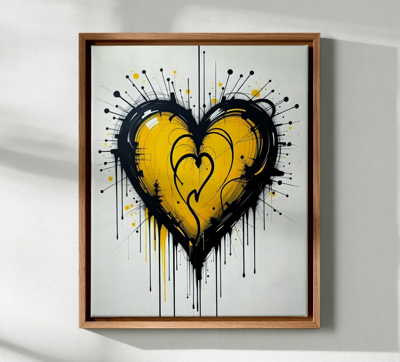 Cuore_11 tela con Cornice a cassetta da schwarz-gelb by LK