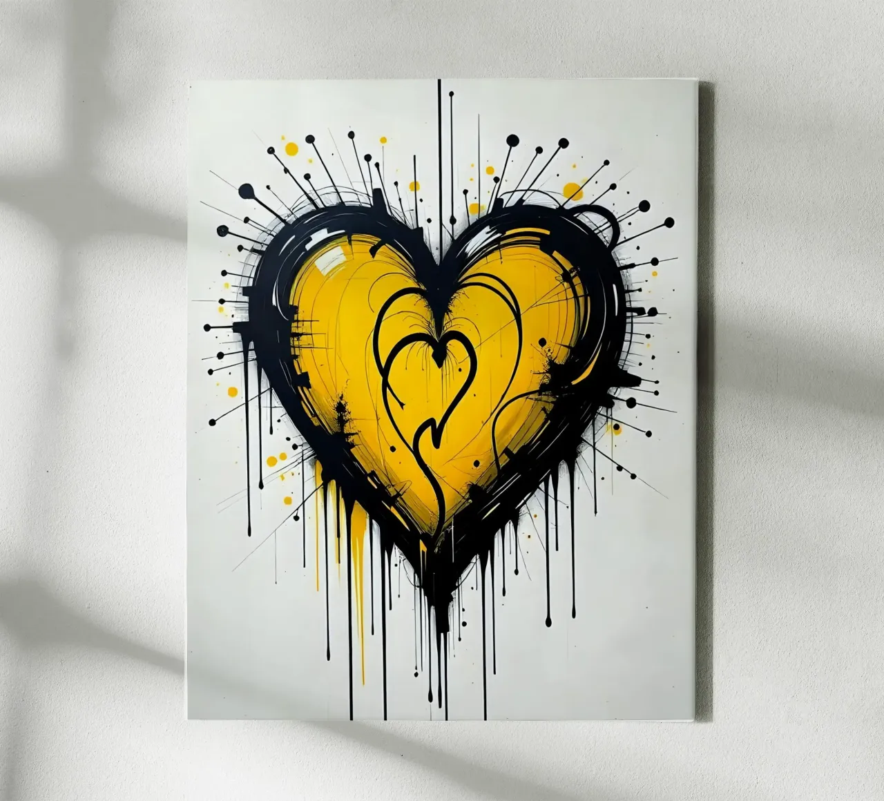Cuore_11 tela con Cornice a cassetta da schwarz-gelb by LK