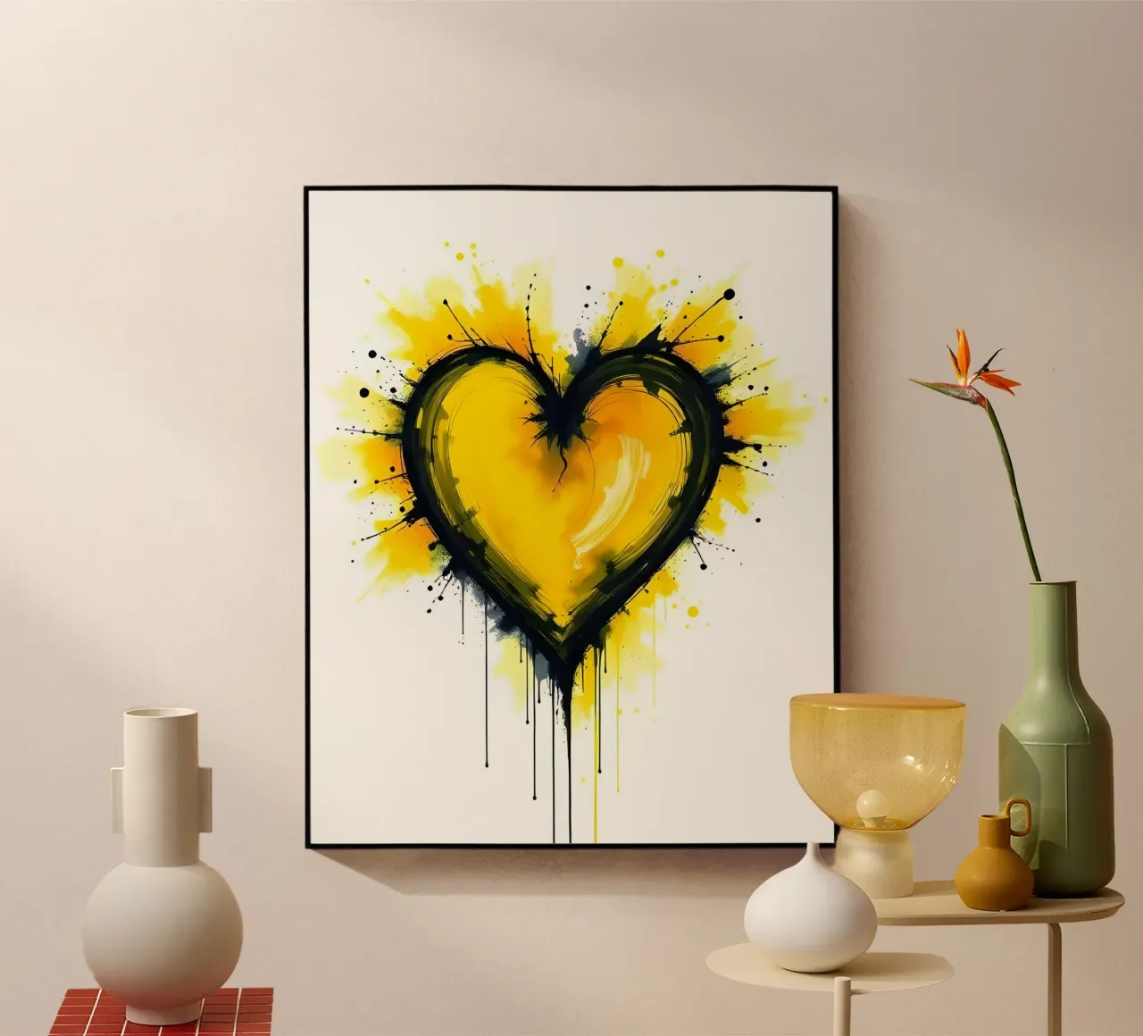 Cuore_12 plexiglass da schwarz-gelb by LK