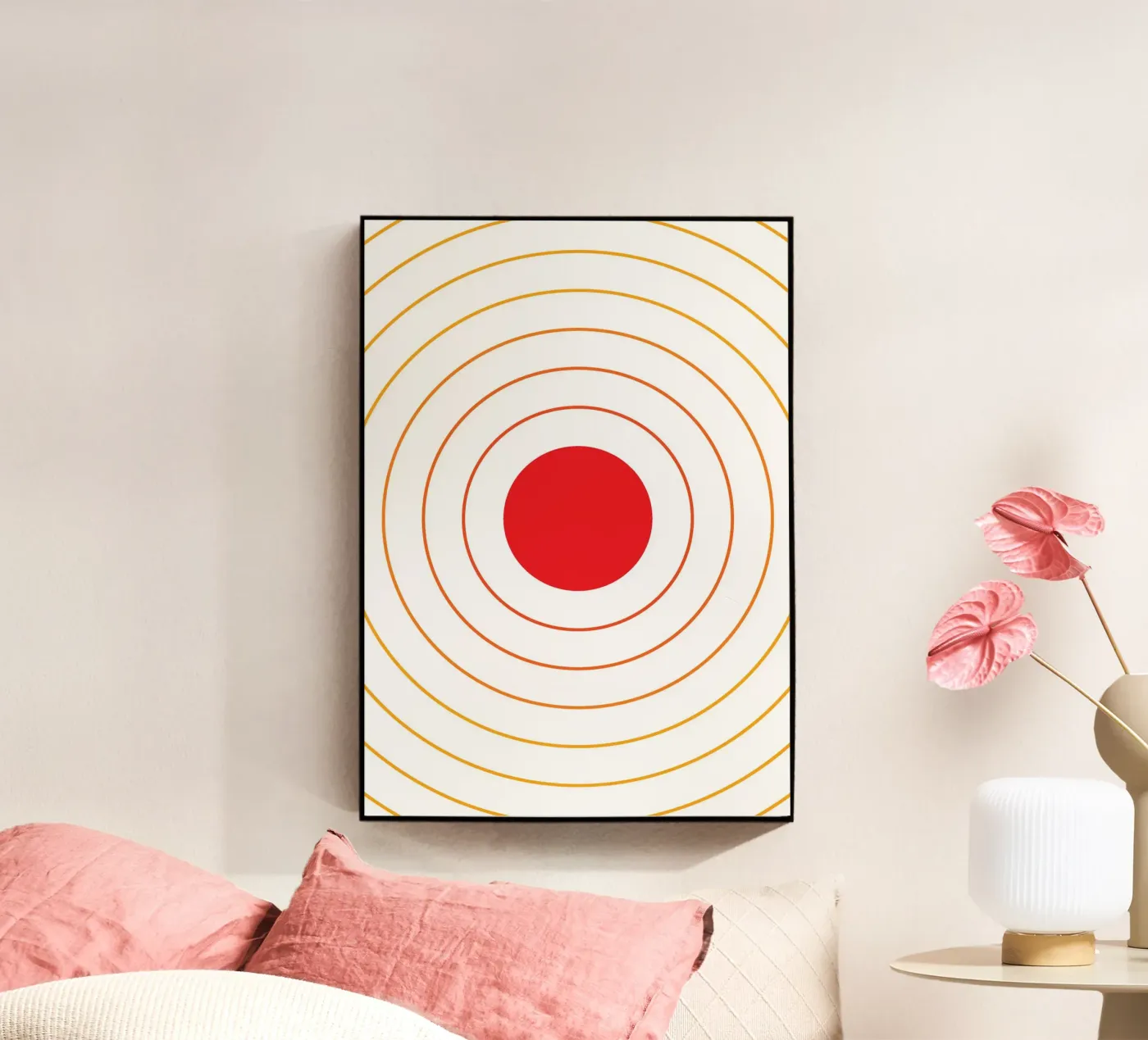 Illustration Sun Rays Boho acryl van galihstudio