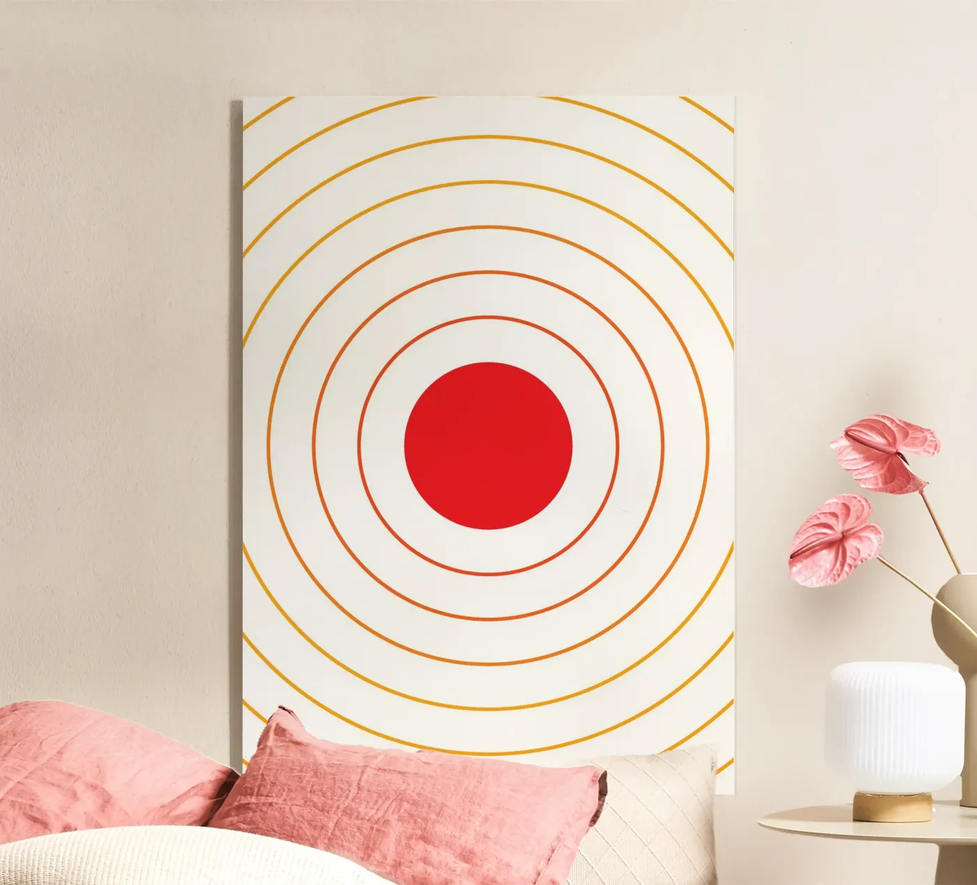 Illustration Sun Rays Boho acryl van galihstudio