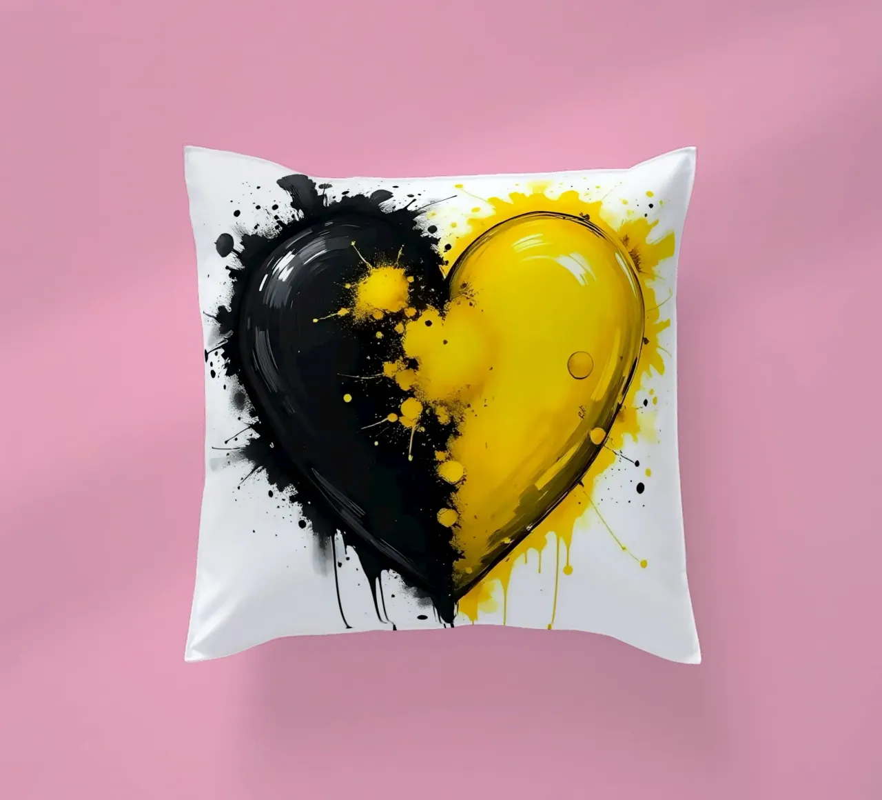Cuore_14 cuscino da schwarz-gelb by LK