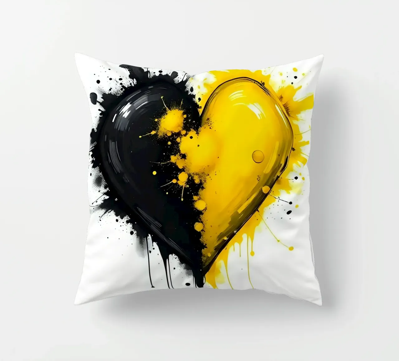 Cuore_14 cuscino da schwarz-gelb by LK