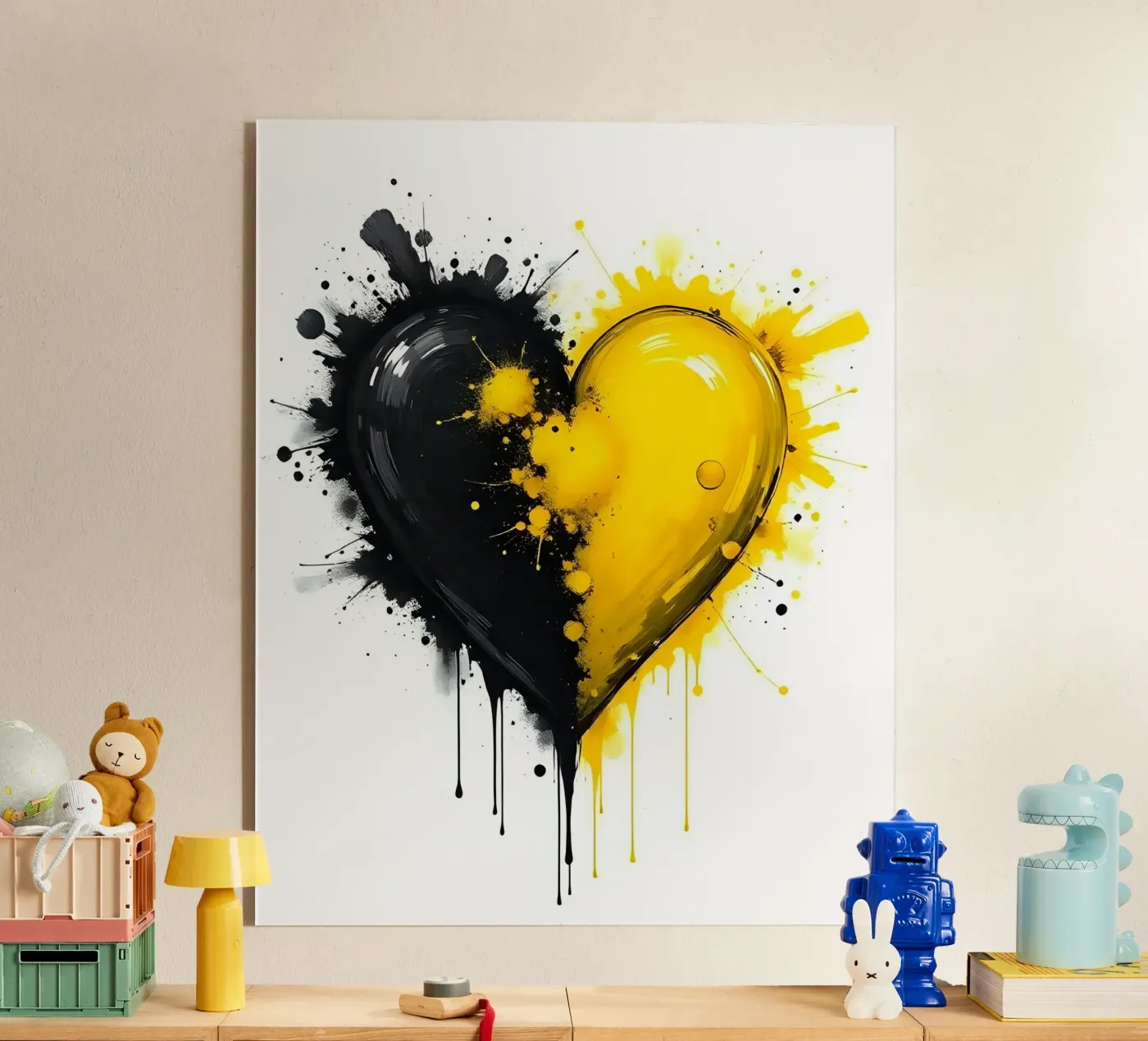 Heart_14 plexiglass da schwarz-gelb by LK
