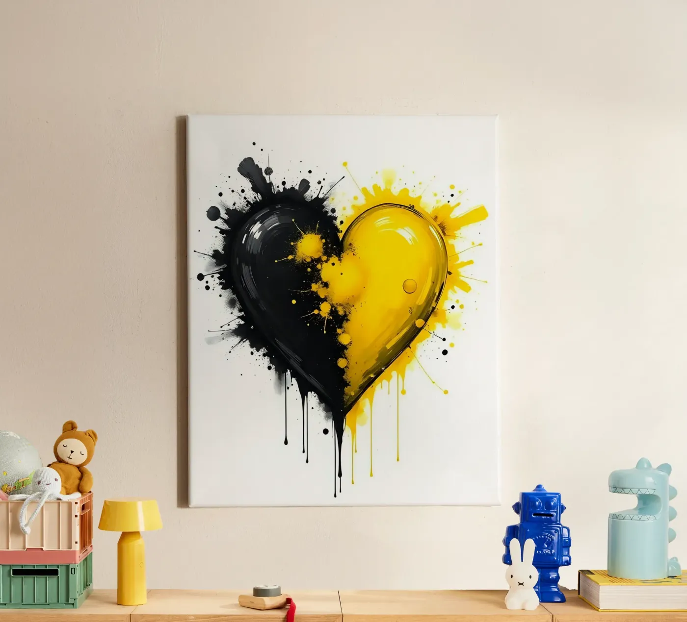 Cuore_14 tela da schwarz-gelb by LK