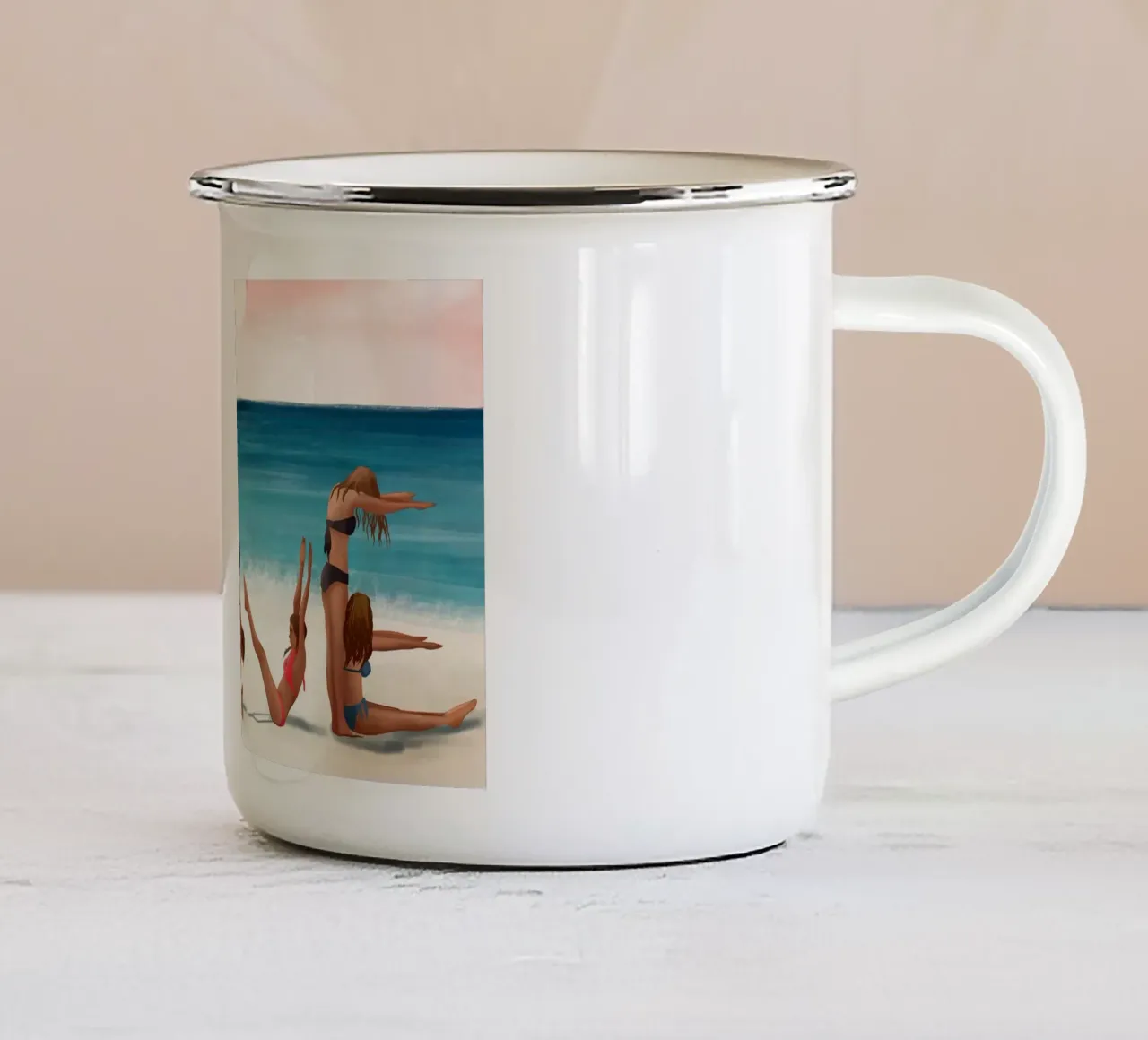 Sunset Love tazza in smalto da Flow Line