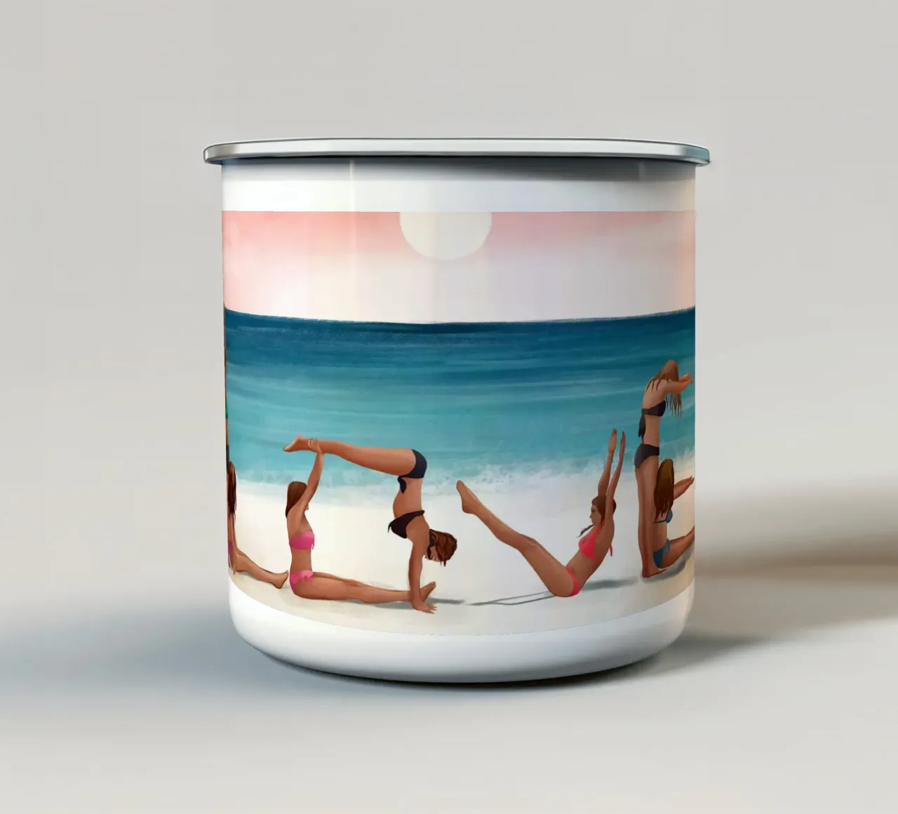 Sunset Love tazza in smalto da Flow Line