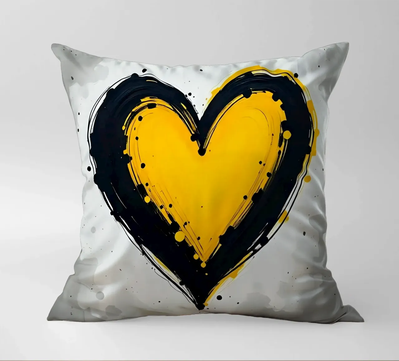 Cuore_15 cuscino da schwarz-gelb by LK