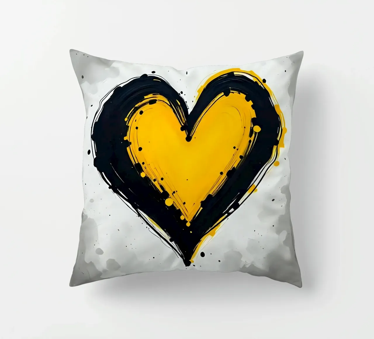 Cuore_15 cuscino da schwarz-gelb by LK