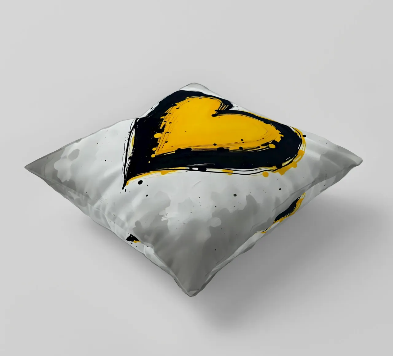 Cuore_15 cuscino da schwarz-gelb by LK