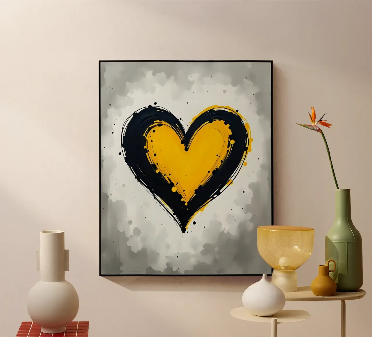 Cuore_15 plexiglass da schwarz-gelb by LK