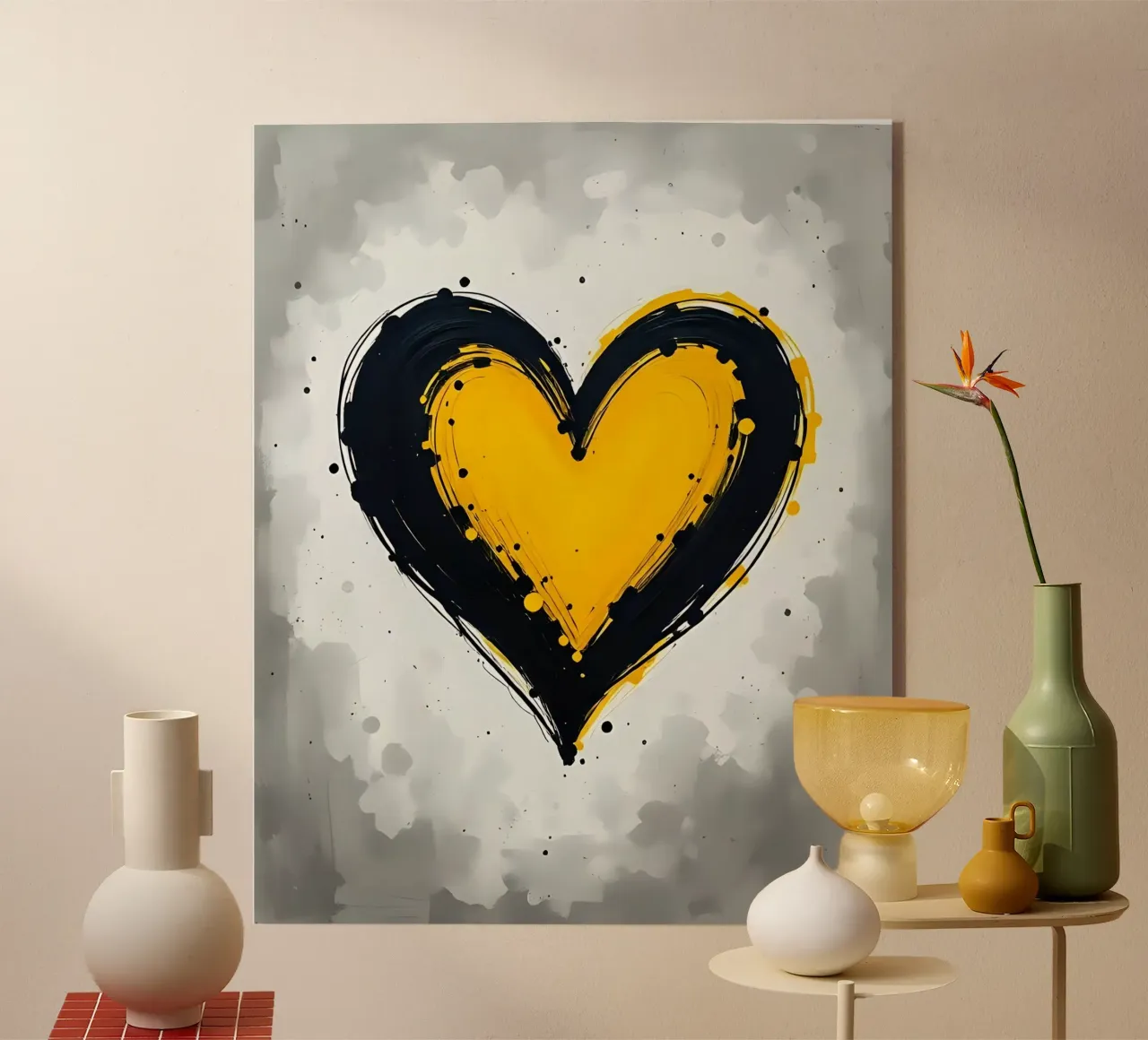 Cuore_15 plexiglass da schwarz-gelb by LK