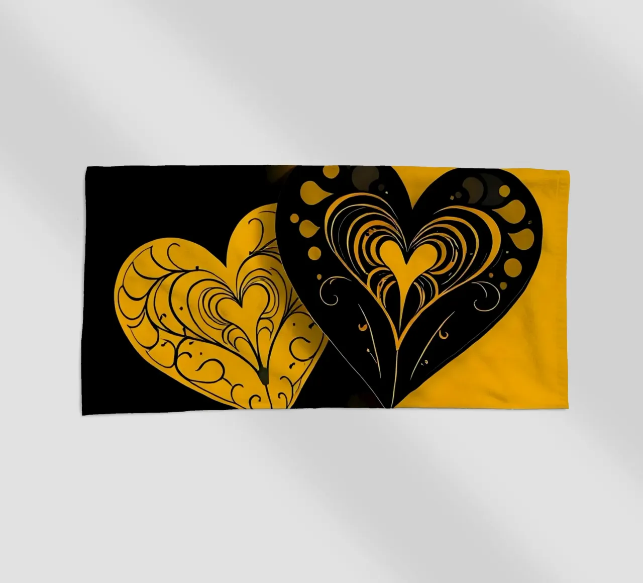 Cuori_1 telo mare da schwarz-gelb by LK
