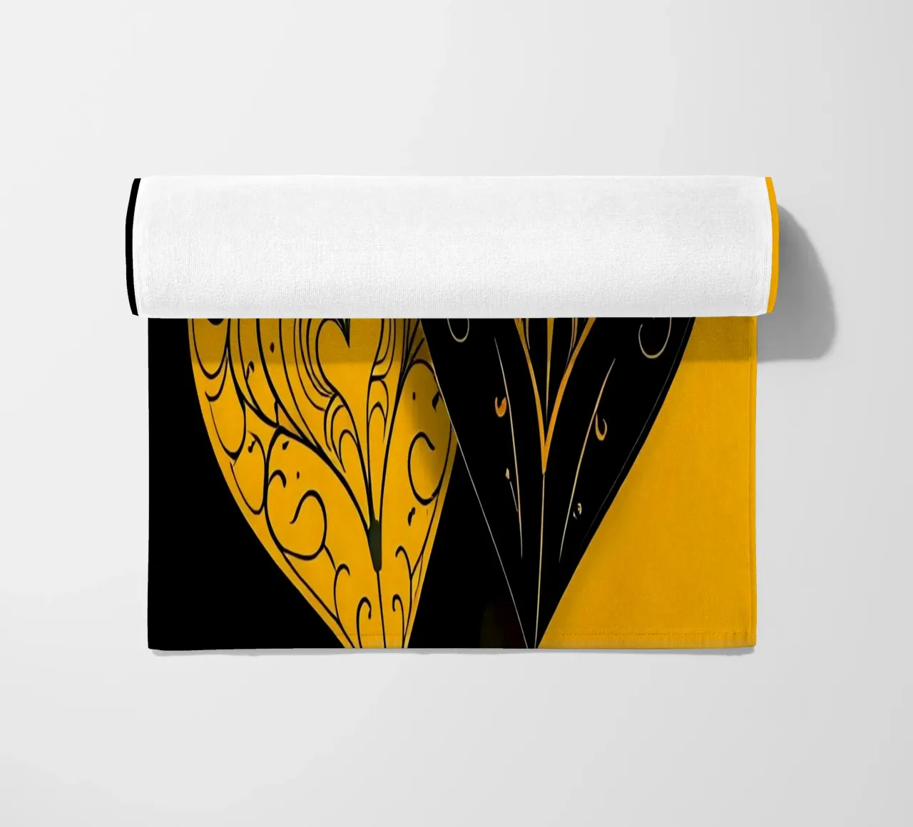 Cuori_1 telo mare da schwarz-gelb by LK