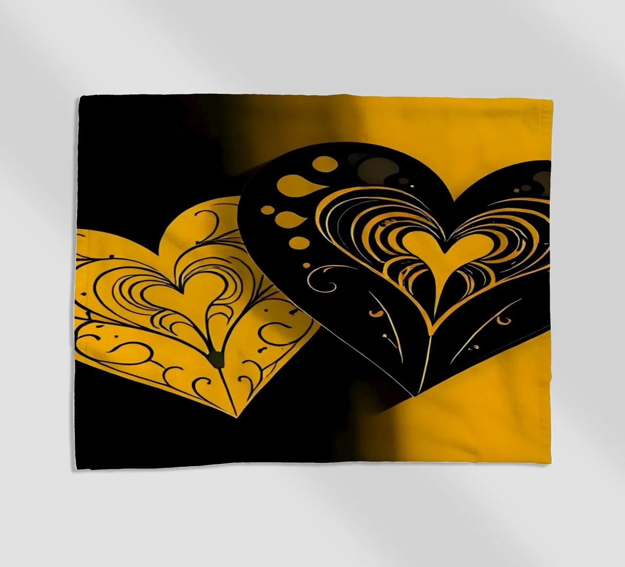 Cuori_1 telo mare da schwarz-gelb by LK