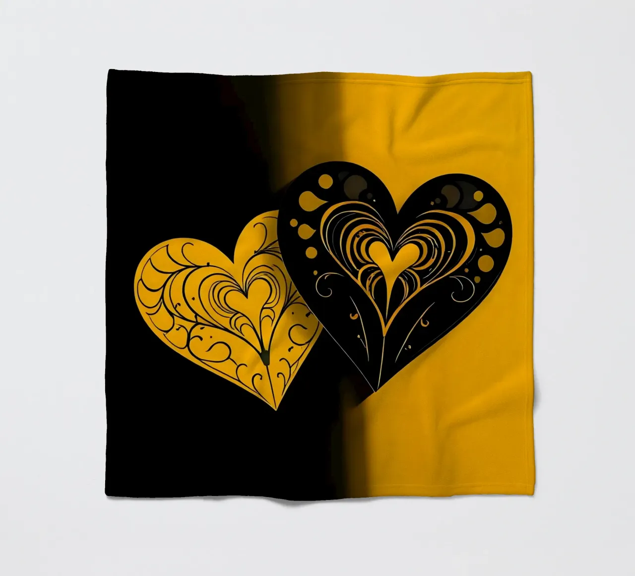 Cuori_1 coperta in pile da schwarz-gelb by LK