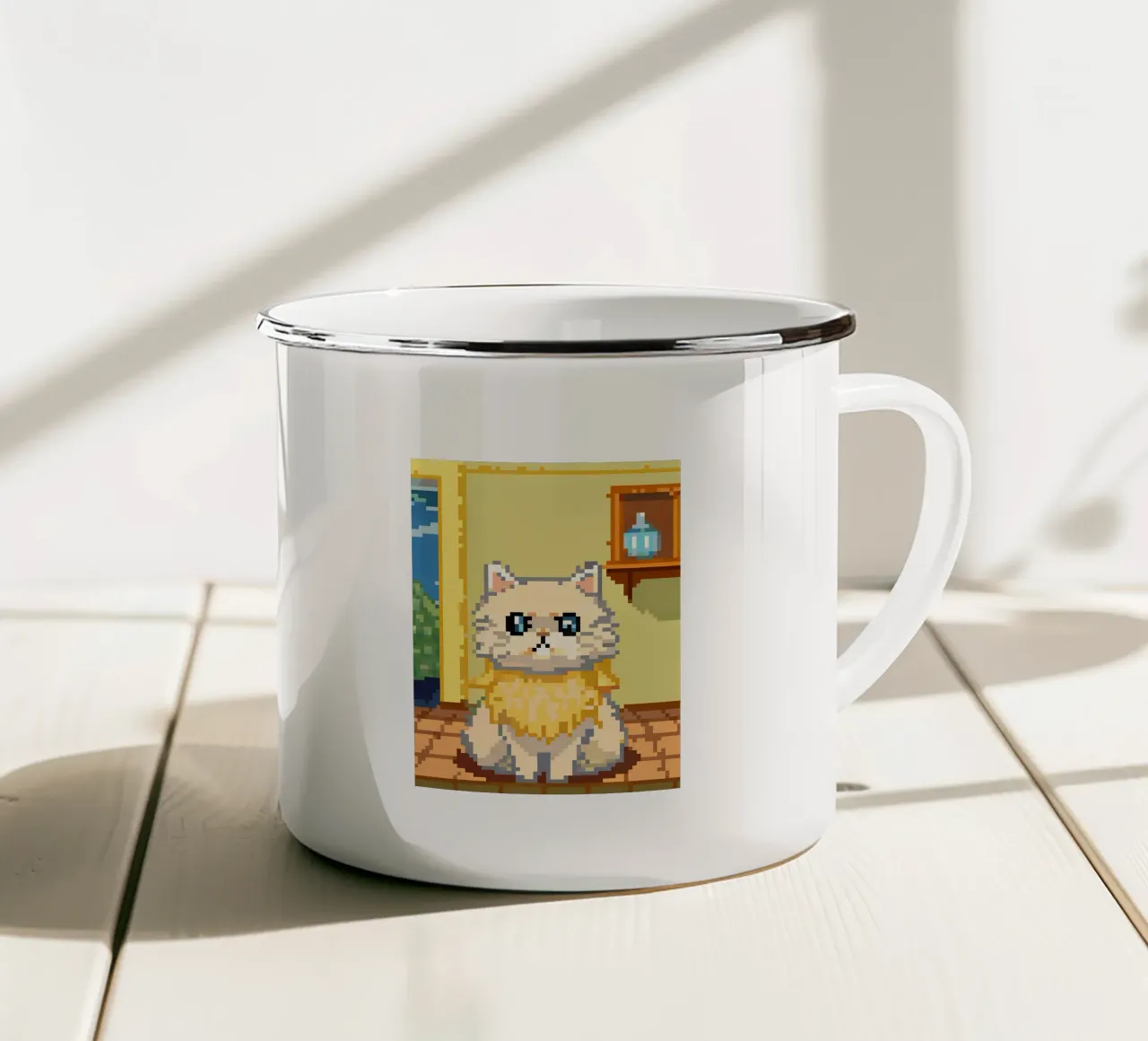 Gatti da interno tazza in smalto da DOG AND CAT