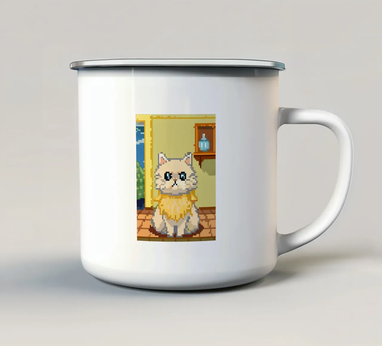 Gatti da interno tazza in smalto da DOG AND CAT