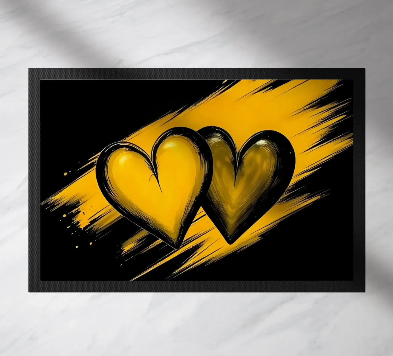 Cuori_2 zerbino da schwarz-gelb by LK